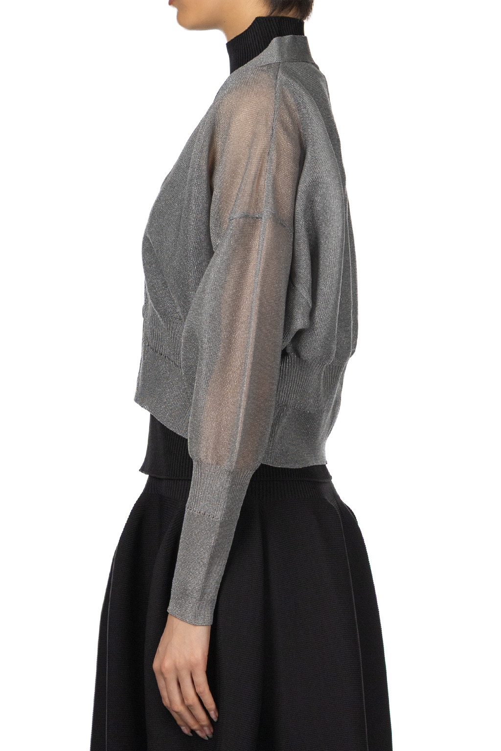 CFCL - Garter Lucent Cropped Cardigan - Steel Grey